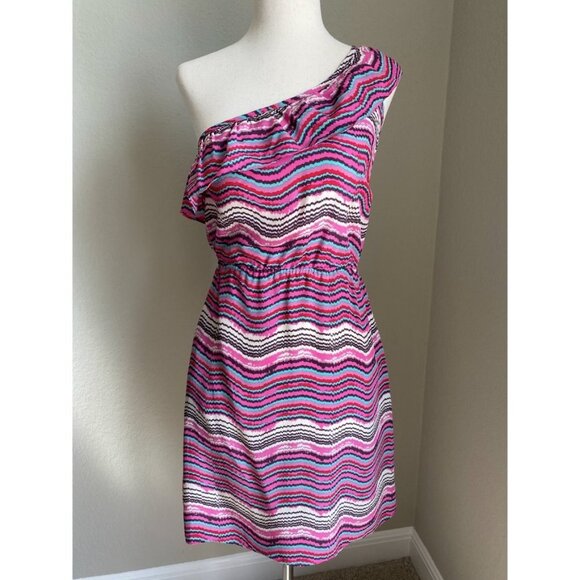 Hot Pink Striped Mini Dress | Bar III | XS - Picture 3 of 4